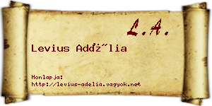 Levius Adélia névjegykártya
